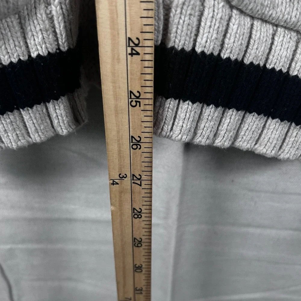 American Eagle Mens‎ Large Full Zip Hooded Sweater Aztec Southwestern Gray 362